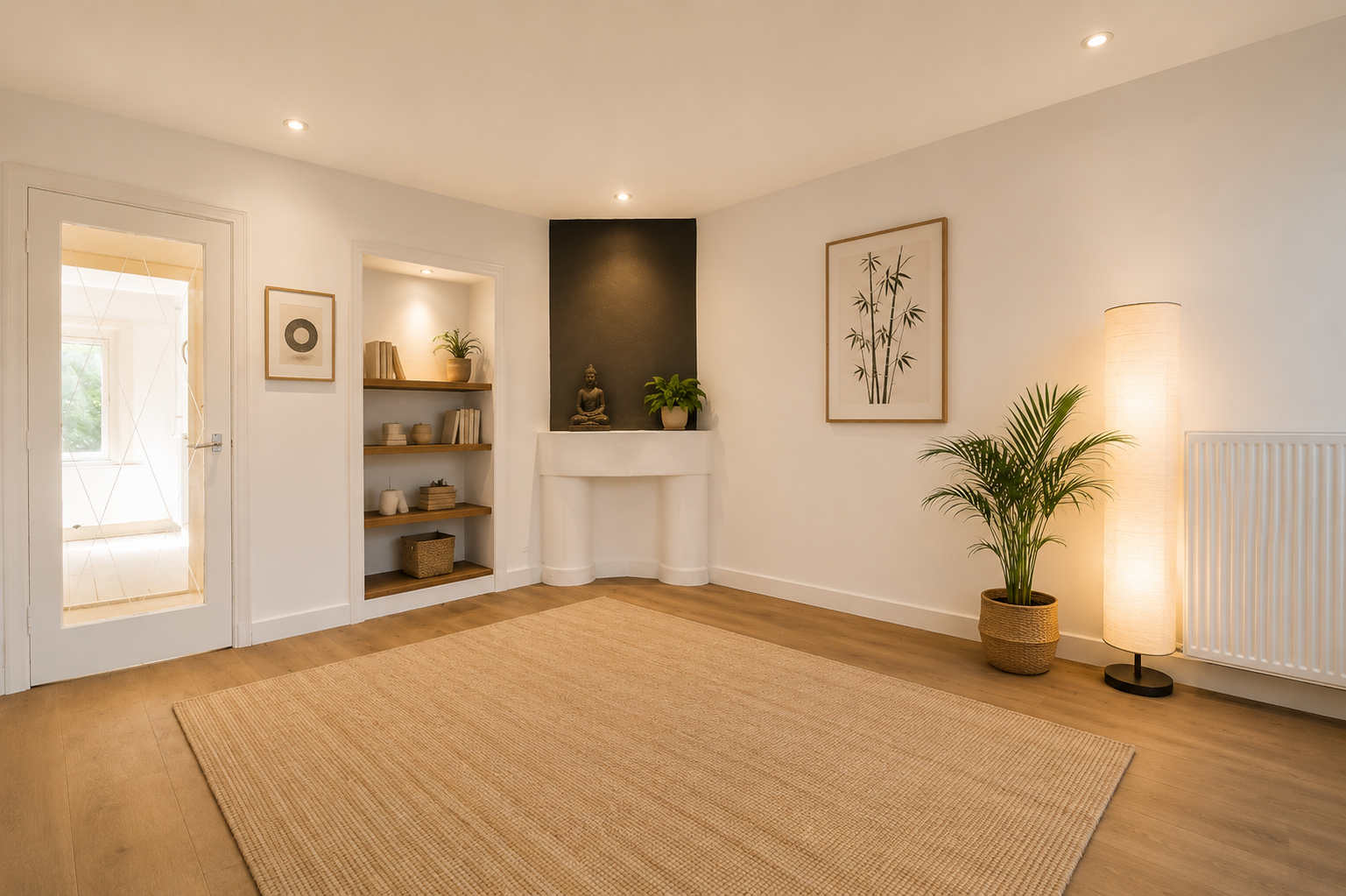 Fertig saniertes Wohnzimmer nach den Malerarbeiten